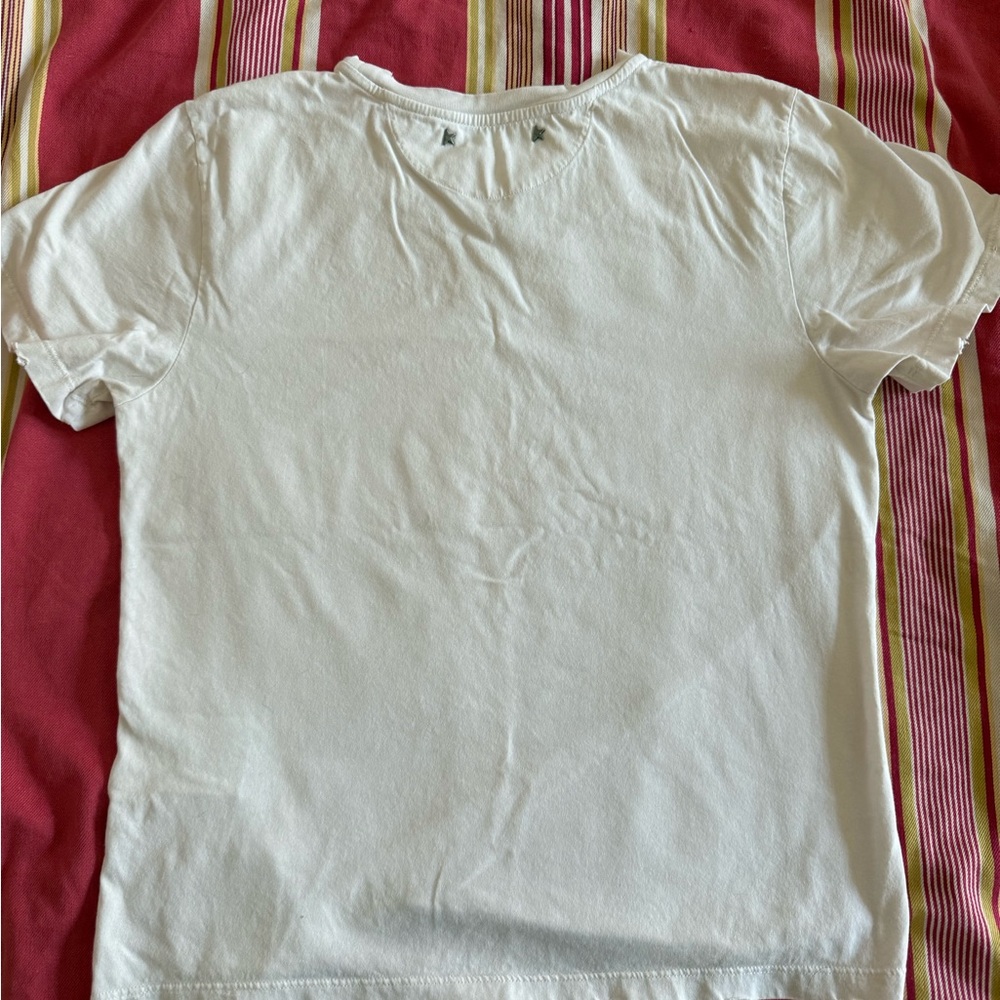 Golden Goose White Kids T-Shirt with Red Embroidery - Picture 2 of 6